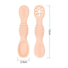 2Pcs/Set Feeding Spoon For Baby Utensils Set Auxiliary Solid Food Toddler Training Bendable Chew Toy Infant Children Tableware 6