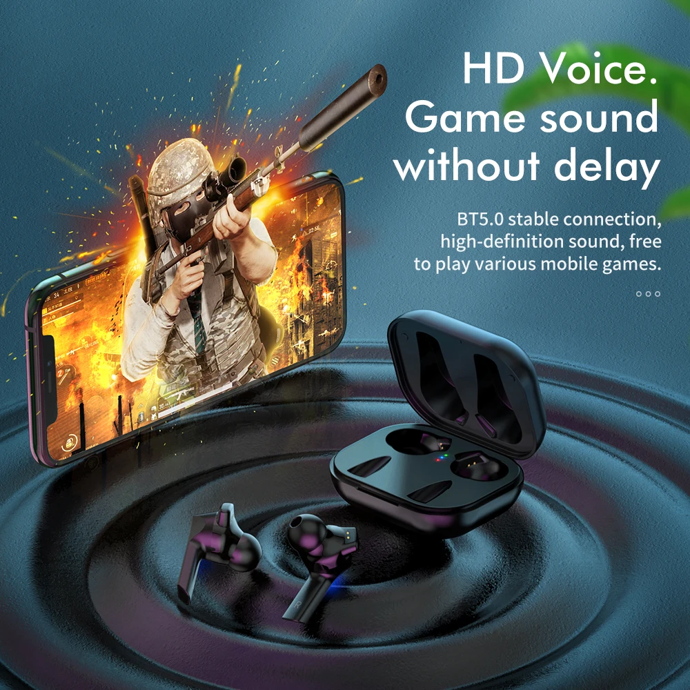 Беспроводное зарядное устройство HOCO ES34 наушники вкладыши TWS Bluetooth 5 0 3D спортивные