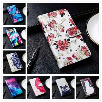 

Painted Flip Leather Cover On For Huawei Honor 9S Case Wallet Soft Silicon Back Cover For Huawei Honor 9 S DUA-LX9 Honor9S Coque