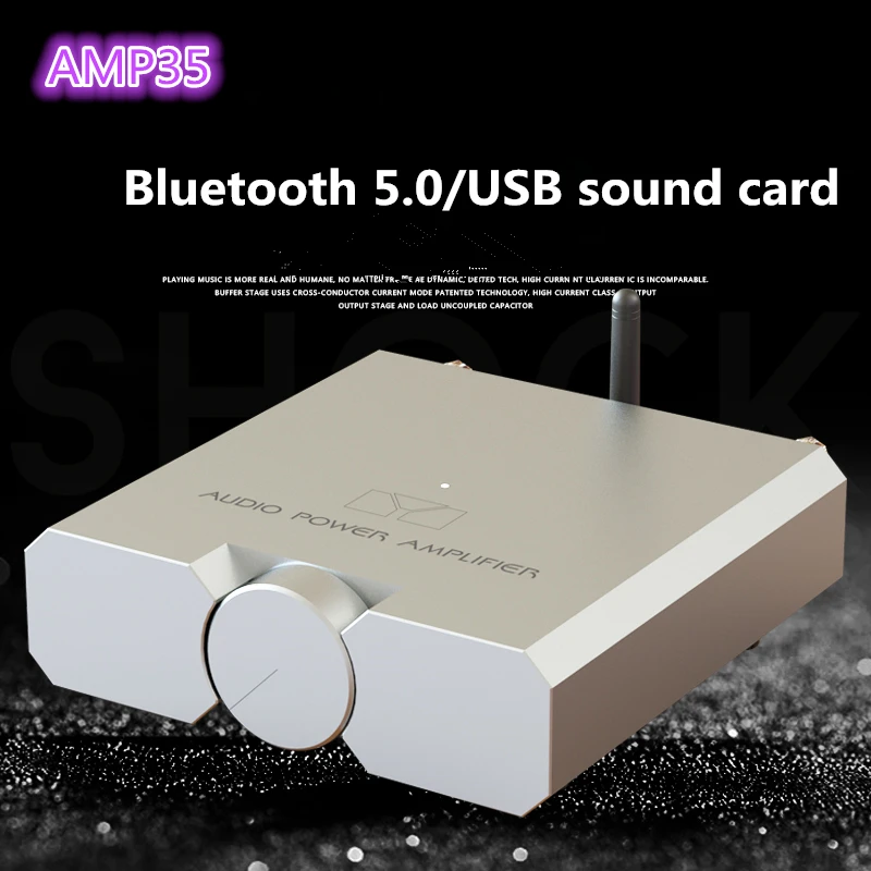Bluetooth 5,0 стерео усилитель 100 Вт+ 100 Вт USB аудио карта усилитель мощности Hi-Fi Класс D усилители AMP35
