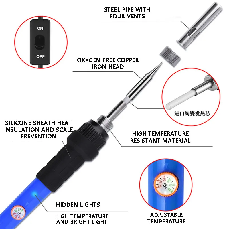 Portable Electric Soldering Iron Tool Set DIY Combination Maintenance Household Combination Kit