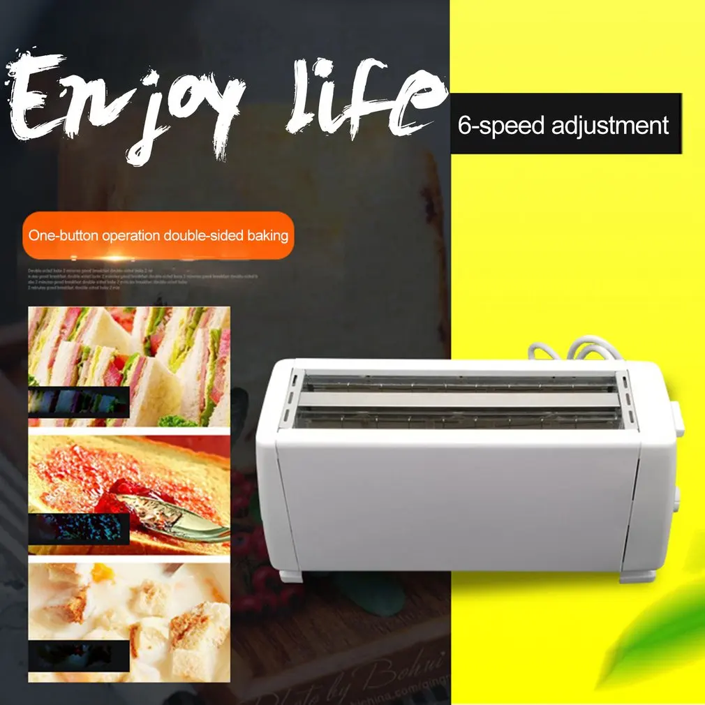 1150W 4 Slices Slots Stainless Steel Automatic Electric Bread Toaster Household Breakfast Baking Bread Machine Kitchen Tool