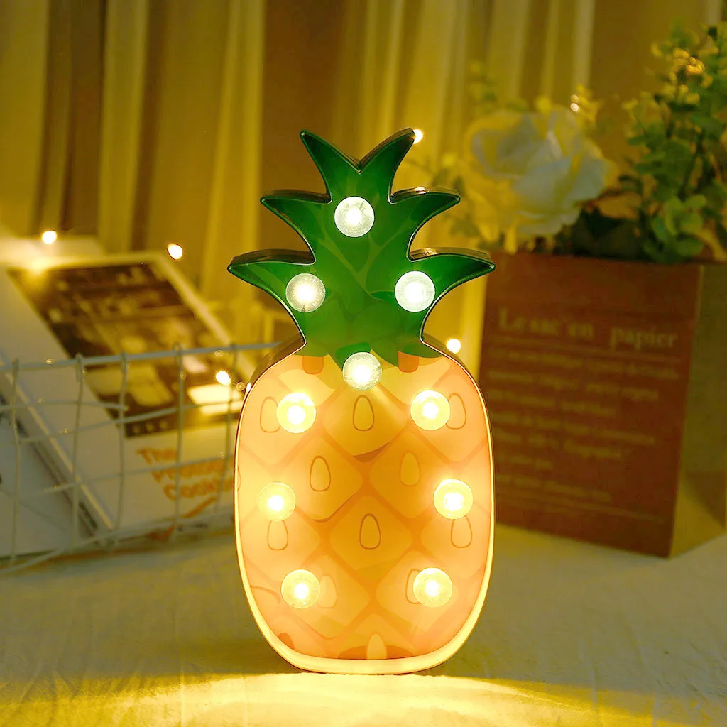 B Party LED Fruit And Plant Shape Modeling Lamp Night Light Christmas Party Decor Bedroom Home Holiday Decoration Light - Испускаемый цвет: B