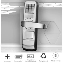 Отель Электрический цифровой замок для ворот код/Пароль/ключ батарея подсветка ручка заменить Офис/дом/Лофт Железный деревянный дверной замок