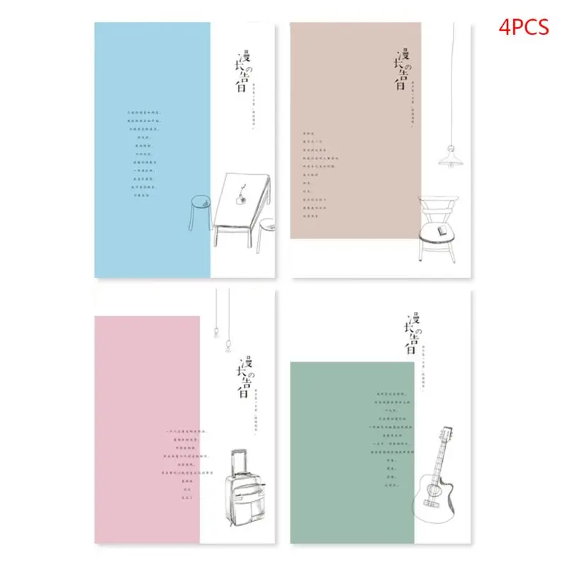 4 шт./компл. A5 блокнот Sketchbook милый мультфильм дневник планировщик для Рисование Живопись граффити линия внутренняя страница офисные школьные принадлежности