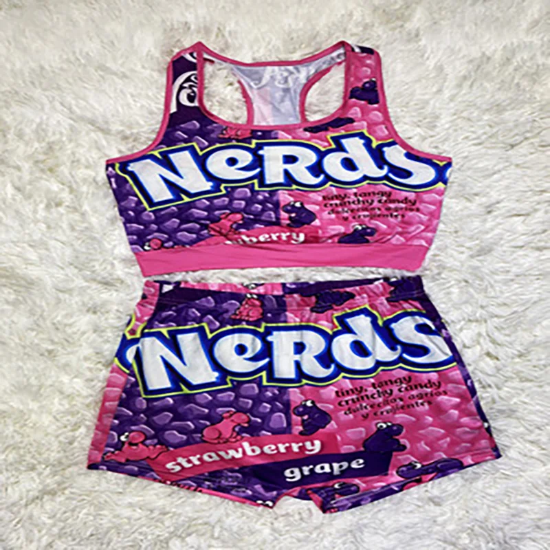 

2020 Summer Women's Shorts Set Accept Custom Printed High Waist Plus Size Candy Color Women Snack Shorts