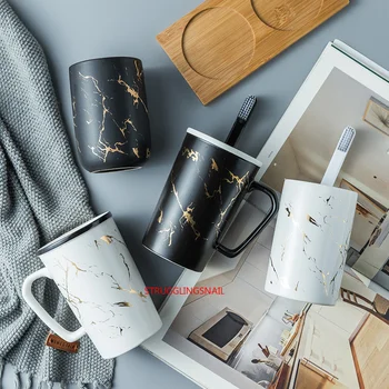 

3PCS Nordic Bathroom Matte Black Simple Ceramic Bathroom Toothbrush Holder Soap Box Bathroom Wash Set Bathroom Accessories Set