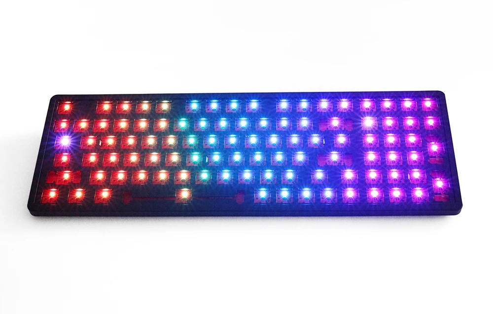  hot swappable YC96 pcb Custom Mechanical Keyboard rgb smd switch leds type c usb port blue tooth 4.