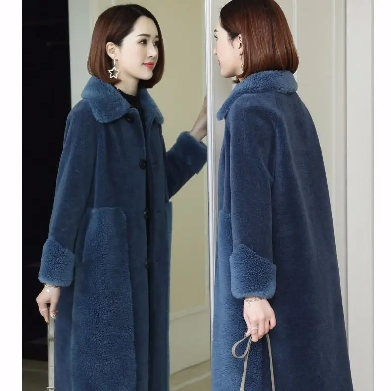 Women 2020 Winter New Natural Sheep Fur Coat