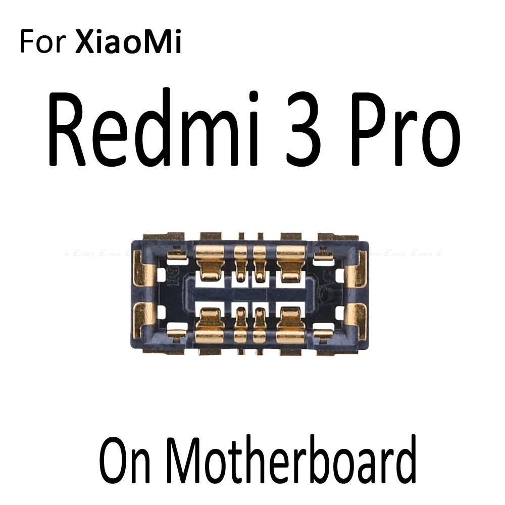 5 шт. разъем для аккумулятора внутренний FPC Разъем Панель зажим для Xiaomi mi 4C 4i mi x 2S Max Note 2 Red mi 3 Pro 3S 3X 4A Note 3 на плате - Цвет: For Redmi 3 Pro