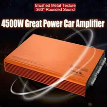 Эффективный 45000W 4 канальный автомобильный усилитель Динамик усилитель автомобильный Мощность стерео усилитель Авто Аудио Мощность Усилитель 12V