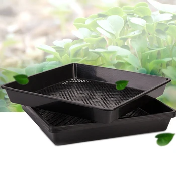 

Planting Seedling Starter Rectangle Nursery Tray Flower Pots Black Germination Garden Flat Bottom Heat Preservation Universal
