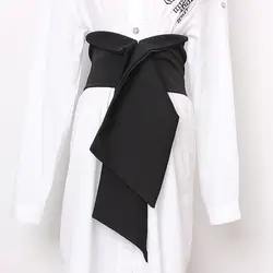 Tvvovvinin черный большой плюс размер эластичный пояс с бантом индивидуальные ремни для женщин новые модные Универсальные осенне-зимние 2019 F939