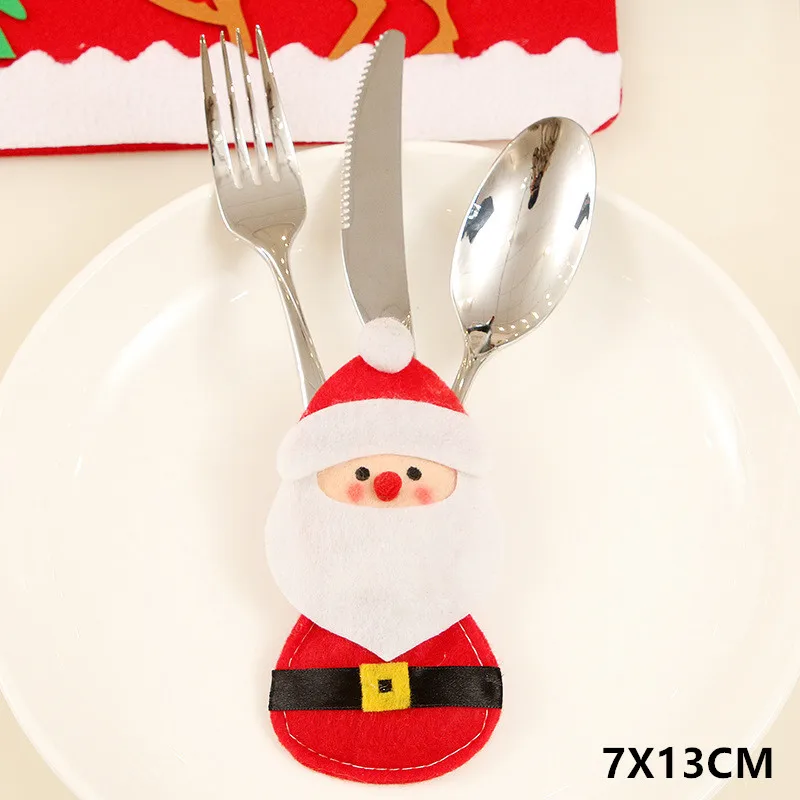 Новогодняя Рождественская шляпа посуда нож вилка коврик рождественские украшения рождественские украшения для дома Noel подарок - Цвет: 41-Belt Santa Claus