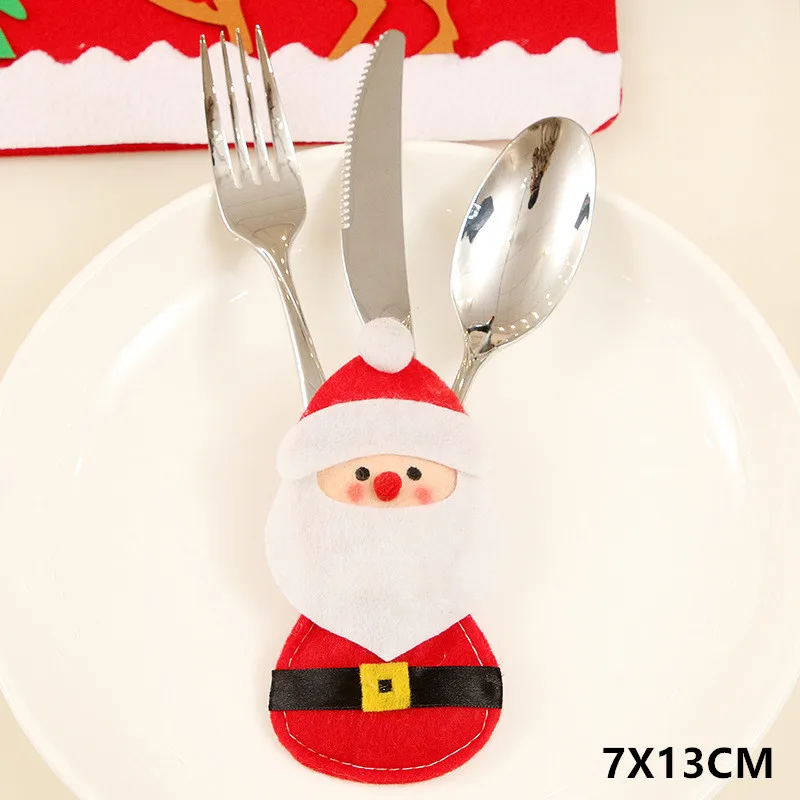 41-Belt Santa Claus Новогодняя Рождественская шляпа посуда нож вилка коврик рождественские украшения рождественские украшения для дома Noel подарок - Цвет: 41-Belt Santa Claus