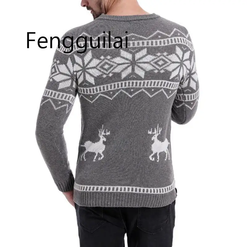 2020 Mens Casual Slim Fit Knitted Pullovers O-neck Print Sweaters Christmas Pattern Sweater Jumper Long Sleeve Knitwear 2020 Mens Casual Slim Fit Knitted Pullovers O-neck Print Sweaters Christmas Pattern Sweater Jumper Long Sleeve Knitwear