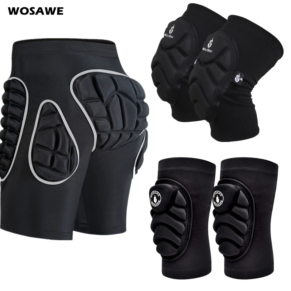 WOSAWE de Esquí Skate Snowboard protección Protector de esquí de patinaje Protector acolchado cadera pantalones cortos EVA extrema deportes al aire libre Unisex