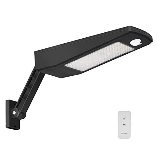 Lâmpada de Parede com Sensor de Movimento e Controle Remoto sem Fio para o Jardim Luz de Segurança ao ar Luz da Noite Livre Solar 48 Led 4500mah 2 Cheap Lâmpadas solares