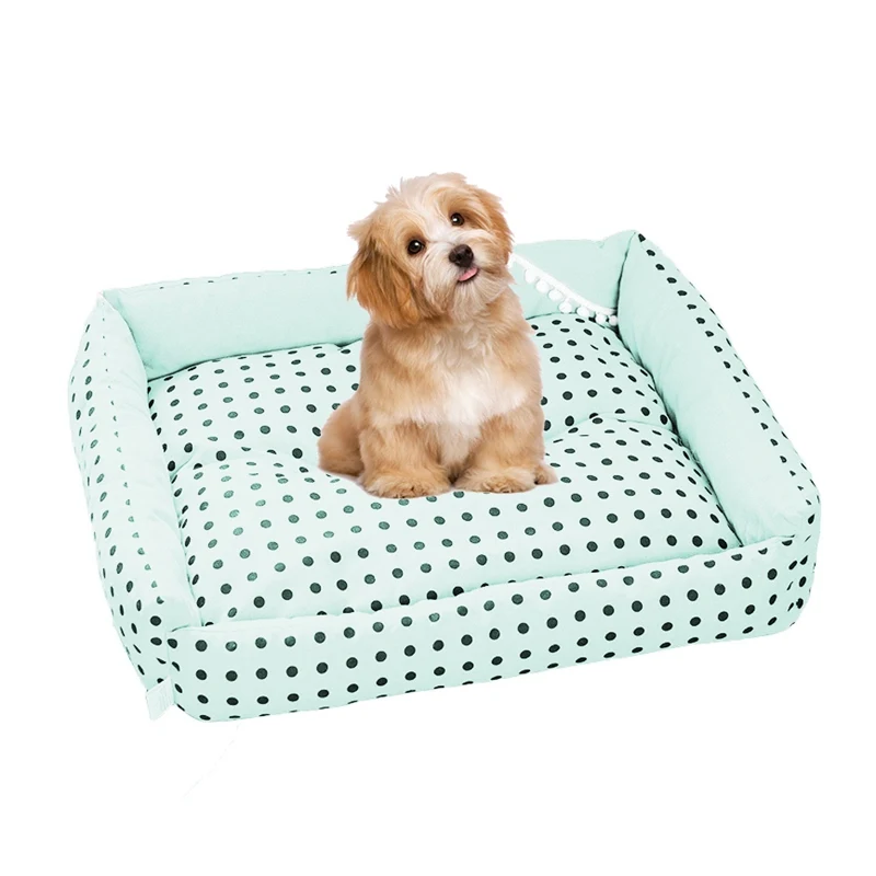 

Hot Dog Bed Comfortable Dog Nest Breathable Pet Bed Dot Pattern Mat for Puppy Cat Warm Dog Accessories Soft Pet Supplies