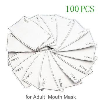 

High Quality 100 Pcs PM2.5 Filter Paper Anti Haze Mask Anti Dust Mask Filter Paper Anti-Dust Smoke Non-woven Fabrics Mask Filter