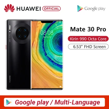 

International Version Huawei Mate 30 Pro LIO-L29 Mobile Phone Kirin 990 Android 10.0 6.53" OLED 8GB RAM 256GB ROM 40MP NFC IP68