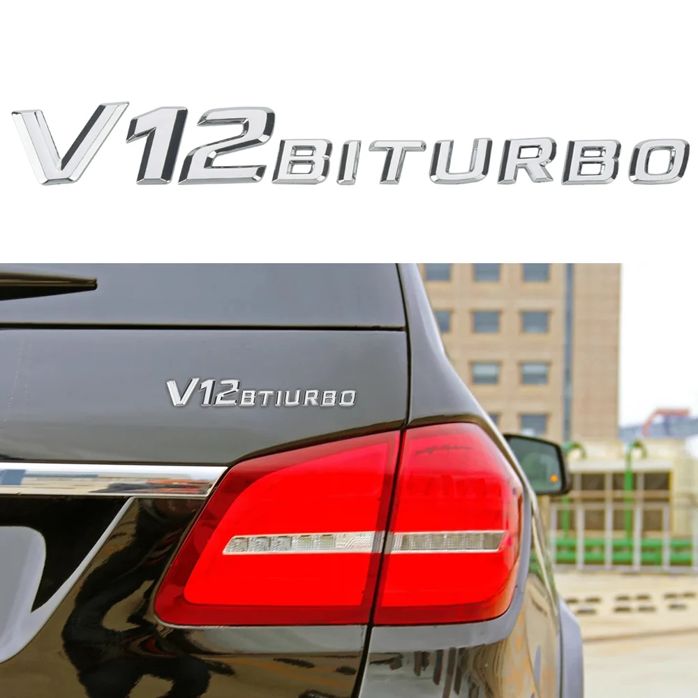 Автомобильный боковой брызговик V8 V12 BITURBO наклейка с буквами и логотипом для Mercedes