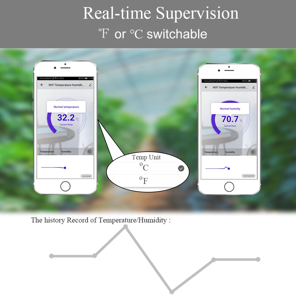 WIFI Tuya Smart Temperature Humidity Alarm Sensor Thermometer Hygrometer Detector temperature humidity sensor temperature humidity meter Home Digital Display Android App Alert