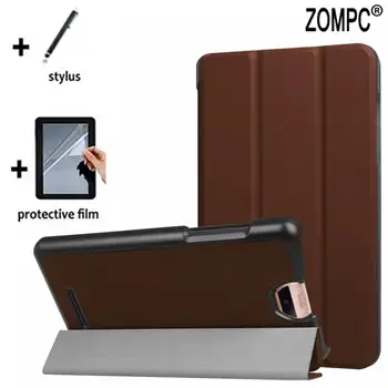 

3in1 Utra Slim Luxury Folio Stand Lightweight Leather Case Cover +1xSoft Film +1x Stylus For Acer Iconia Talk S A1-734 7" Tablet