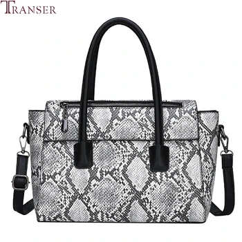 

Transer 2019 new Woman Women's Fashion Women Snake skin Shoulder Bag Vintage Crossbody Bags Retro Zipper Handbags