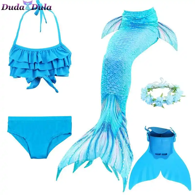 女の子人魚の尾水着monofinとブラジャーショーツビキニ子供マーメイドテールswimmable衣装コスプレ水着フリッパー 女の子のコスチューム Aliexpress