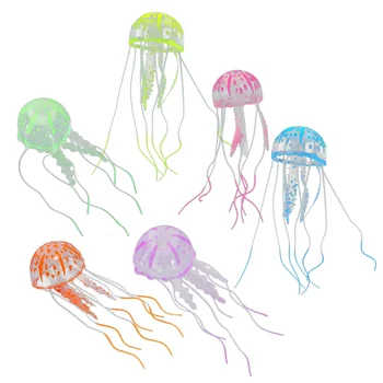 

6pcs Jellyfish Decor Lifelike Creative Exquisite Beautiful Jellyfish Decor Landscape Prop Adornment for Aquarium Fish Tank