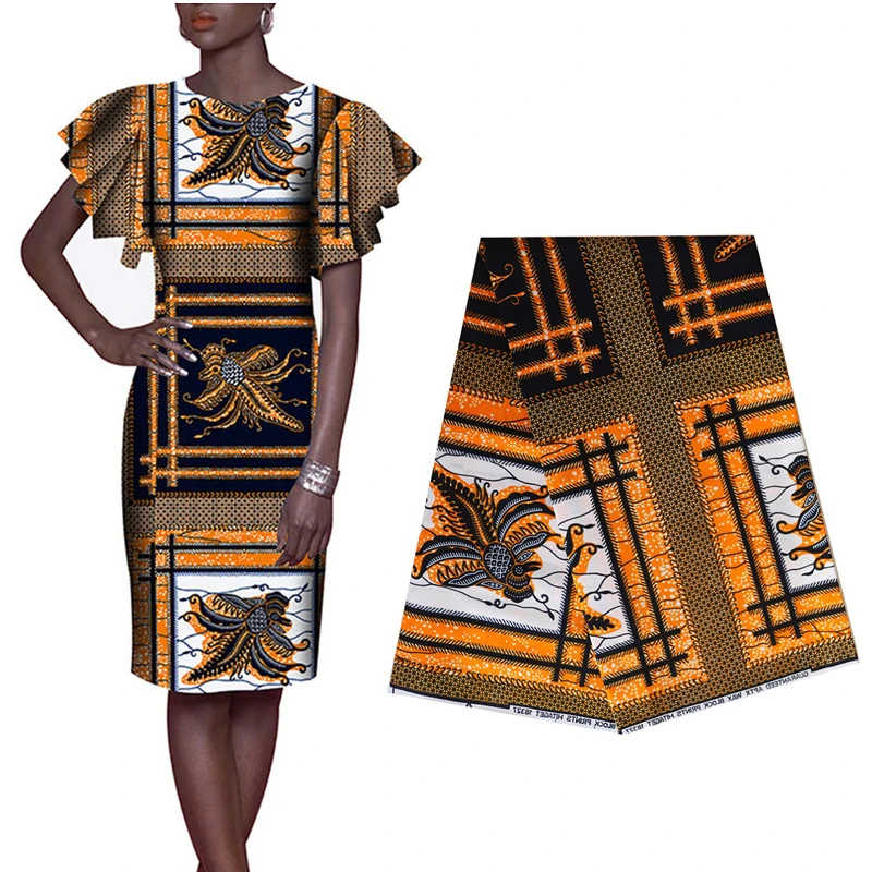 Национальный стиль печать и окрашивание ceramleth полный хлопок печатная ткань Afripride воск 286