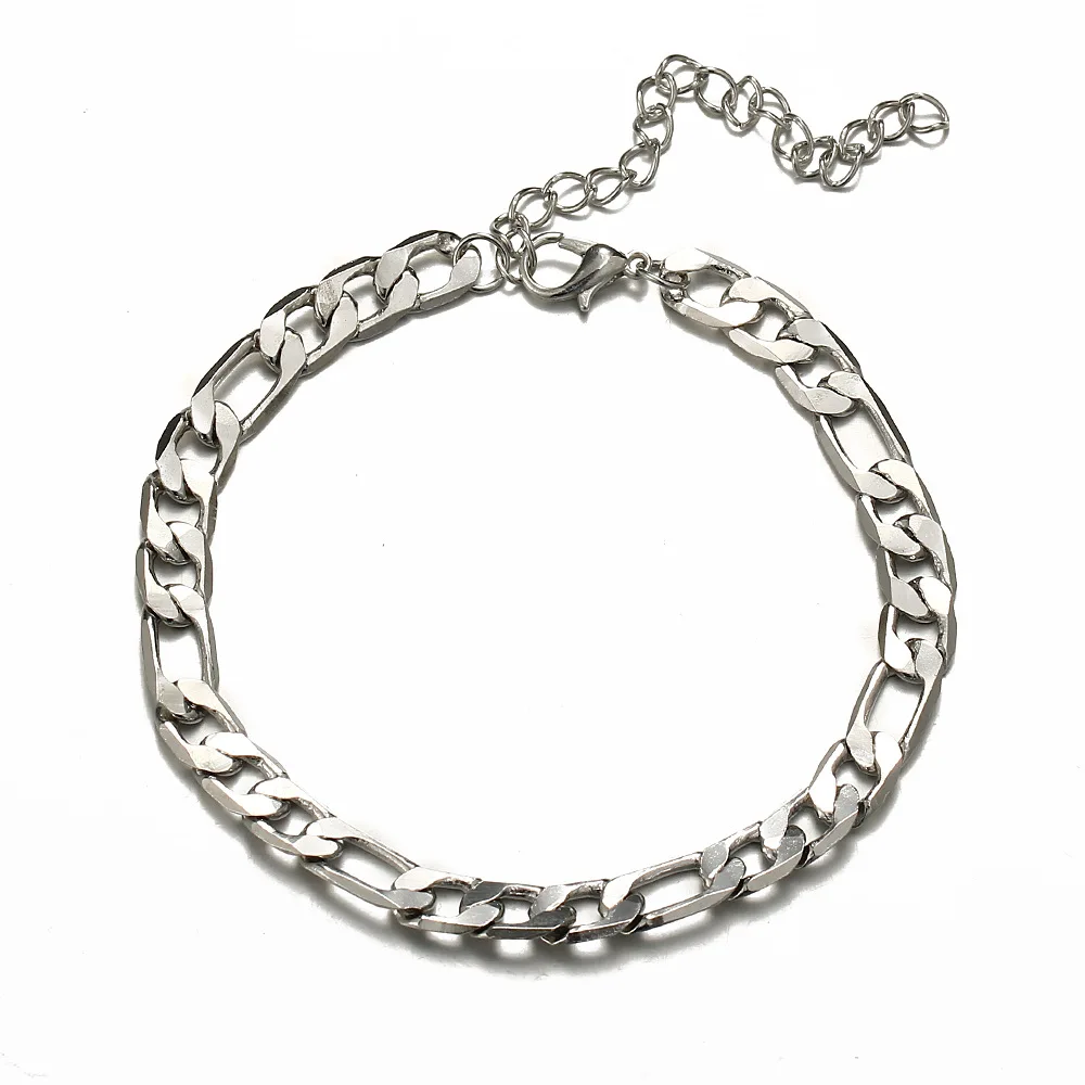 Silver Модная цепочка на ногу ювелирные изделия золото серебро регулируемые ножные браслеты лето пляж Шарм лодыжки браслеты для женщин - Окраска металла: Silver
