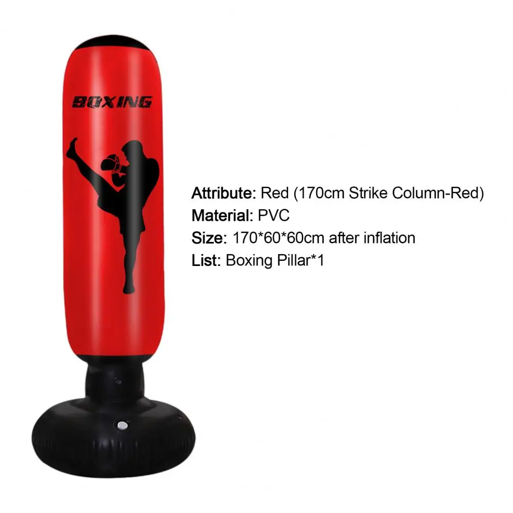 170cm Inflatable Punching Bag Free Standing Boxing Bag Adult Children Boxing Punch Kicking Sandbag PVC Inflatable Tumbler