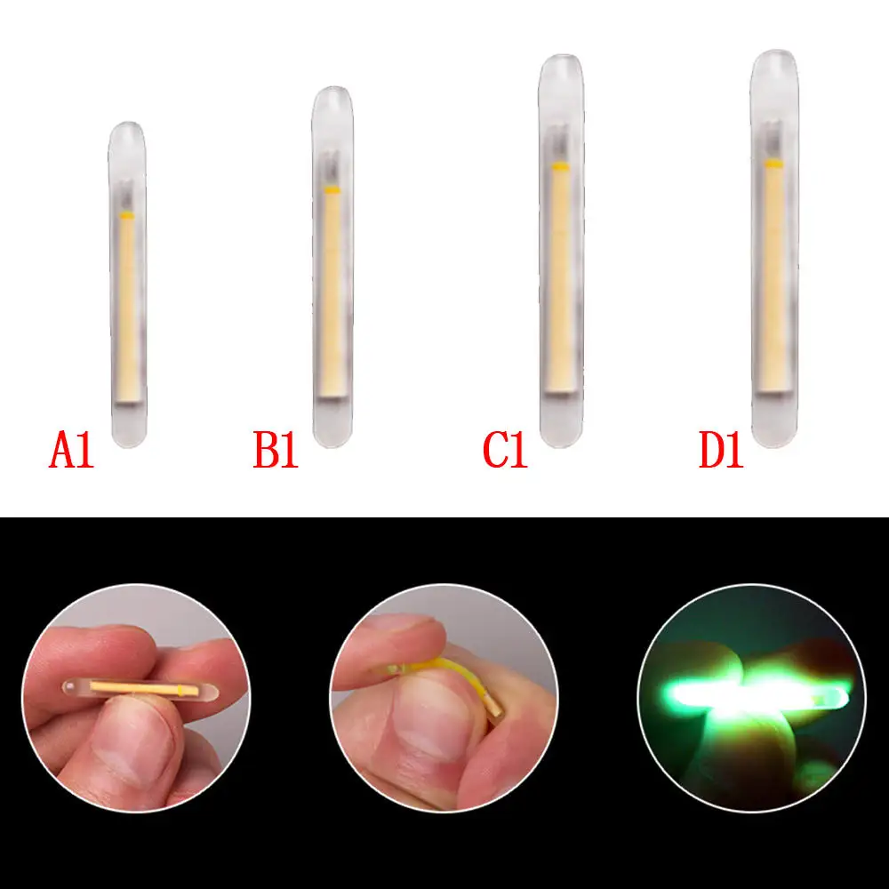 50 шт. рыболовный поплавок 3 мм-4,5 мм, Флуоресцентный светильник, светильник, ночной поплавок, светильник с темным свечением