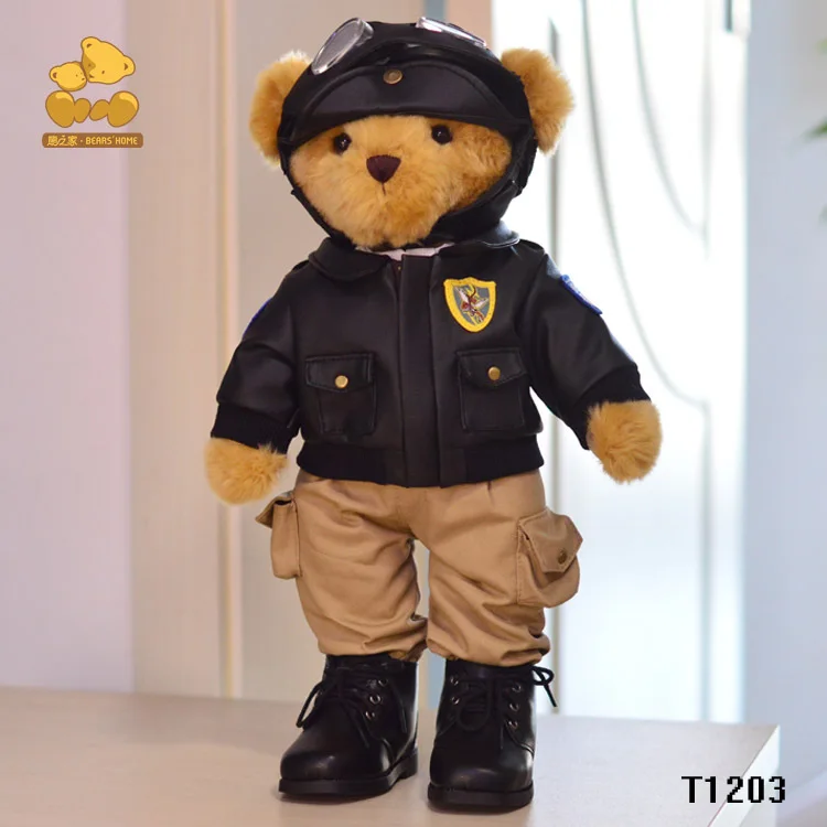 

Bear zhi la casa Father's Day Gift Uniform Pilots Teddy Bear Uniform Doll Aviation Hotel Member Gift Customization