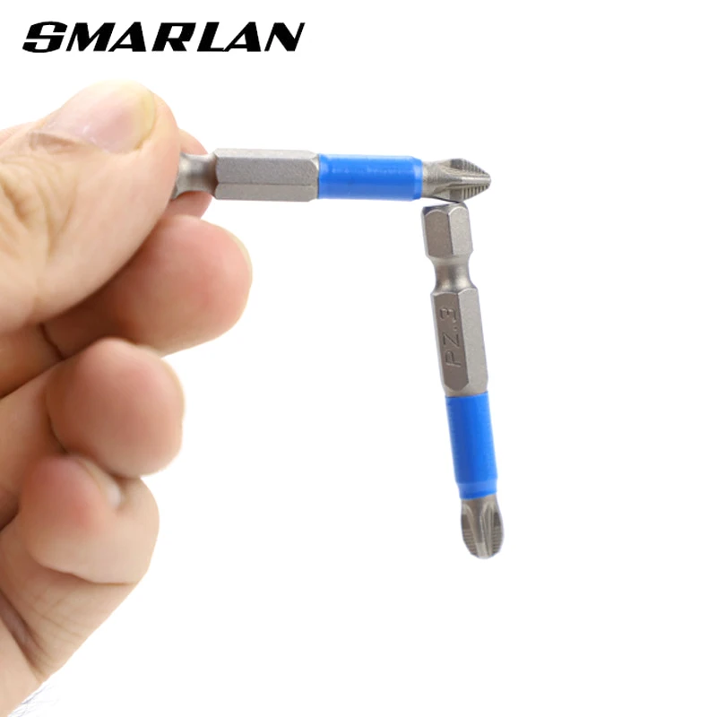 Screwdriver Set 12pcs Anti Non-slip S2 Alloy Steel Screwdriver Magnetic Electric Impact 50mm PH1/PH2/PH3/PZ1/PZ2/PZ3
