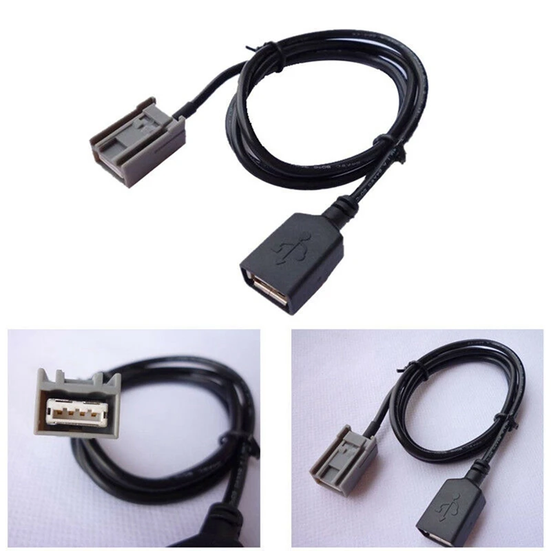 1 Pcs ڵ Aux USB ̺   Ʈ Ȯ ̾  4 Pcs 극ũ Ŭġ   е