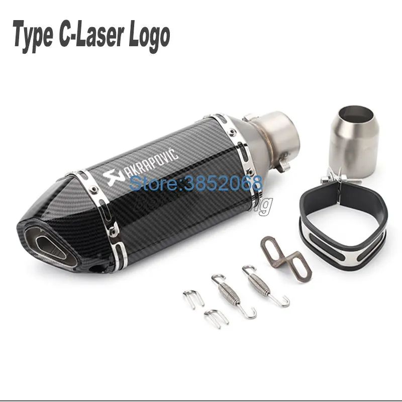 Универсальный мотоцикл Akrapovic выхлопной ID: 51 мм L: 470 мм/370 мм/300 глушитель Escape
