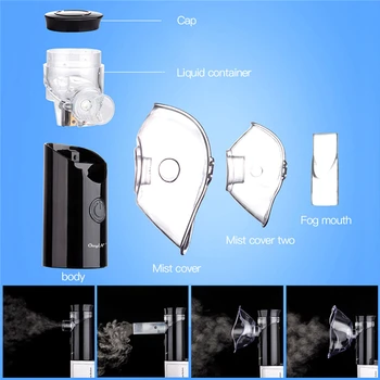 

Portable Ultrasonic Nano Mist Nebulizer Vaporizer Atomizer Handheld Portable Ultrasonic Nebulizer Personal Cool Mist Inhaler