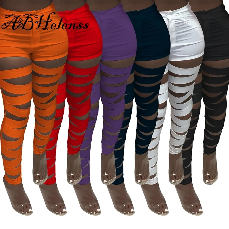 A & BHelenss-pantalones ajustados para mujer, Joggers de cintura alta Y2k, Sexy, ropa de descanso, pantalones de chándal