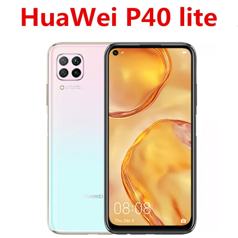 Международная версия HuaWei P40 Lite мобильный телефон 48.0MP + 8.0MP 2.0MP 16.0MP 6 4 &quot2310X1080 Гб RAM 128