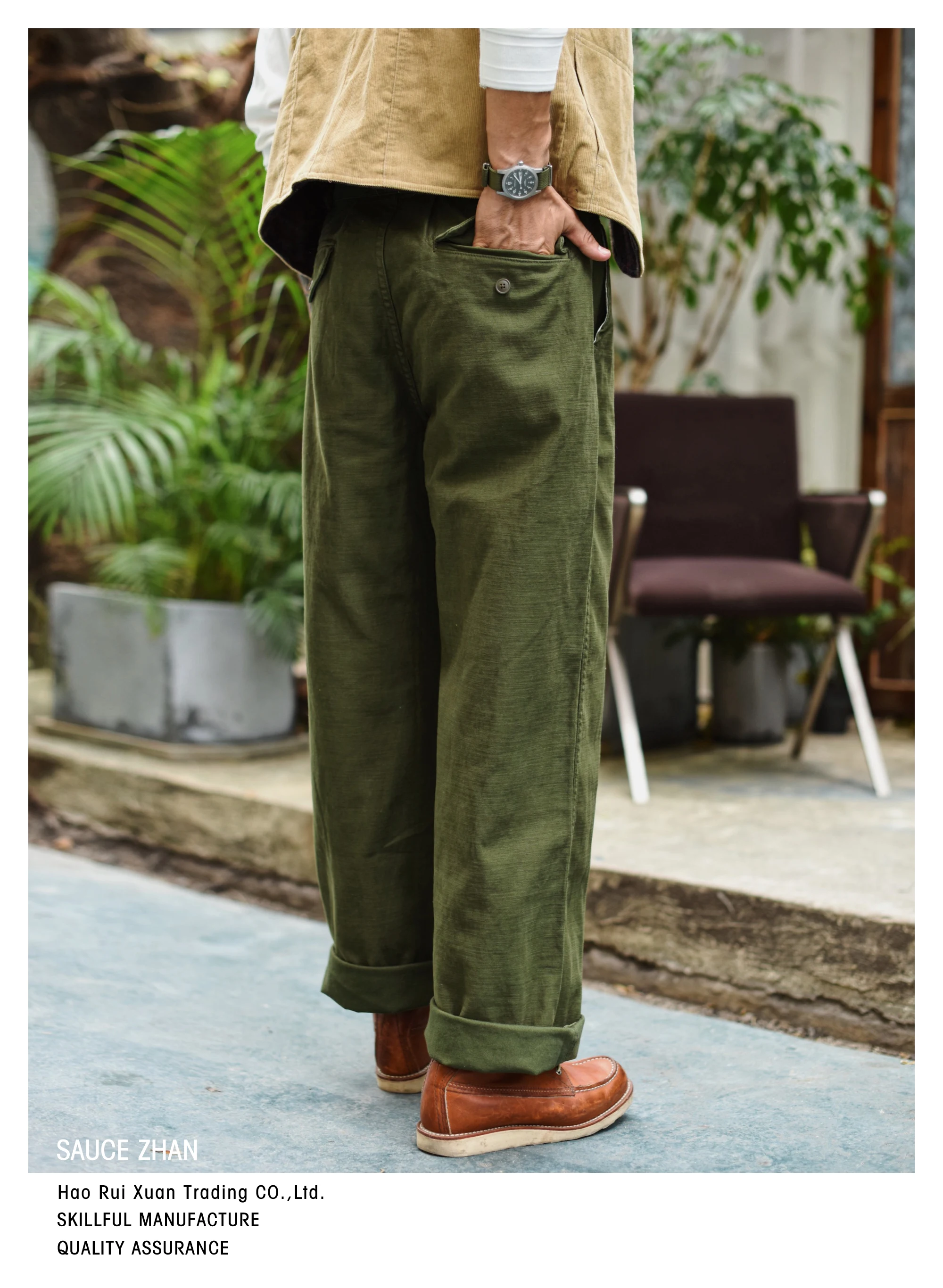 Amazon.co.jp: [sauce zhan] カーゴパンツ ベイカーパンツ OG107