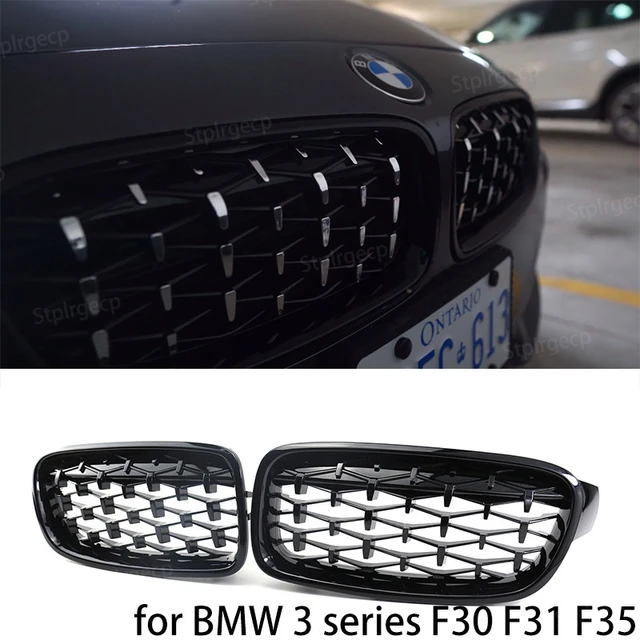 Grilles de Calandre Diamant Noires BMW Série 3 F30 (2011 - 2019)