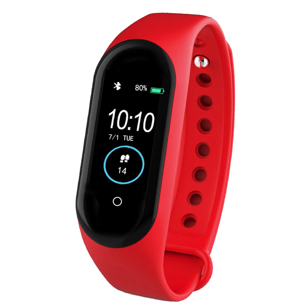 M4 Smart Sports Pedometers Watch Heart Rate Blood Pressure Fitness Tracker For Android IOS