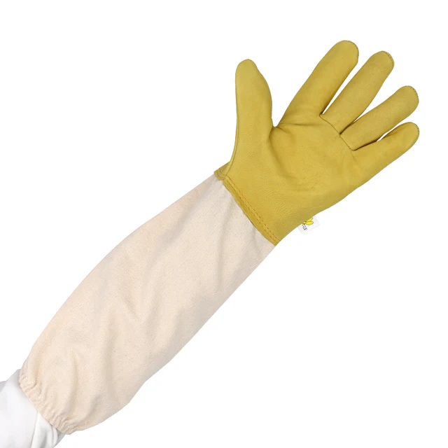 1Pair Méhészeti Kesztyű Anti -Méh Szúrás Védő Hüvelyek Lélegző, Hosszú Hálósbőr Apikultúra Méhész Eszközök - Image 4