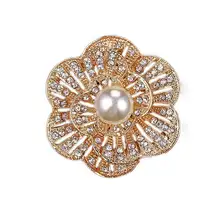 Корейский стиль, модная Ретро жемчужная брошь высшего класса, полная кристаллов, круглая брошь, Корсажная одежда, аксессуары для обуви