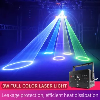 

3W RGB full color animation laser light stage light show system for dj disco projector party stage holiday and other events