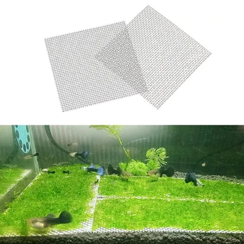 

Stainless Steel Fish Tank Wire Mesh Pad Decoration Aquarium Water Plants Moss Mesh Lawn Decor