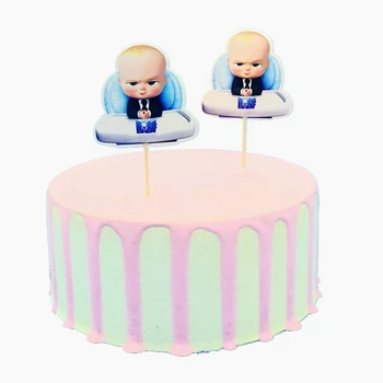 

Baby shower Cake topper Boss Baby Smart Funny Little Boy Cupcake toppers children kids Happy Birthday Party Decorations Supplies